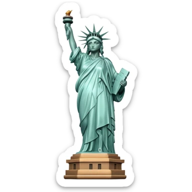 Ultra basic Statue of Liberty with minimal details sticker