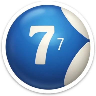pull ball with the number 7th blue sticker
