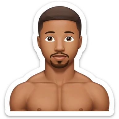 michael b jordan shirtless sticker