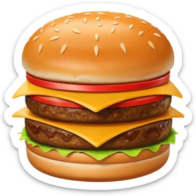 mcdonalds burger sungle patty sticker