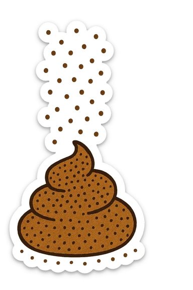 FECI DI ANIMALE A PALLINI CADONO DALL'ALTO sticker