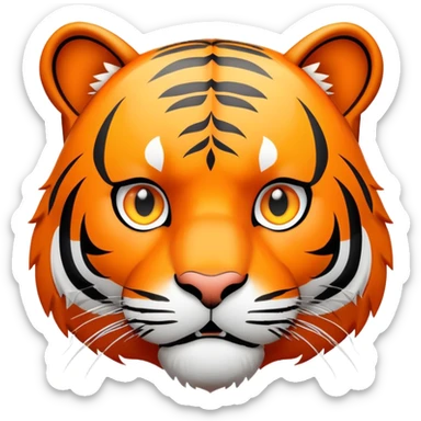 tiger face with AFK speech bubble for Twitch emote sticker