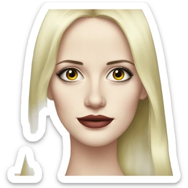 Eva Green with blonde hair sticker