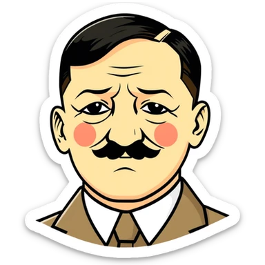 Hitler winking  sticker