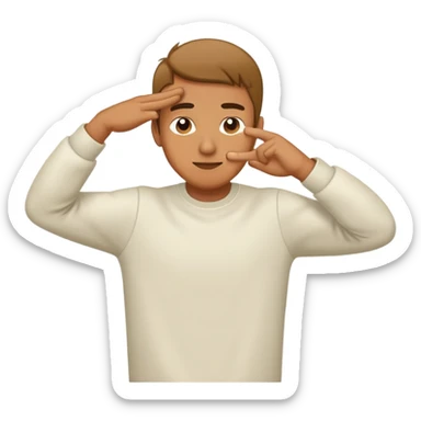 a guy dabbing sticker