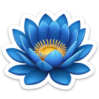 Blue lotus emoji sticker