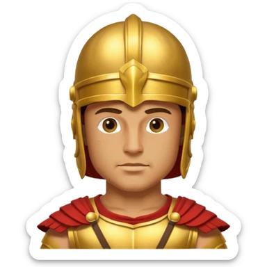 roman conqueror without any weapon or shield  sticker