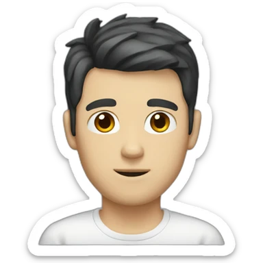 white guy with short dark hair sticker