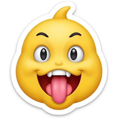 make a freaky emoji sticking their tounge out sticker