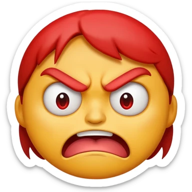 hungry and angry face emoji sticker