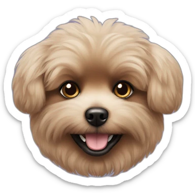 Black Pomeranian poodle sticker