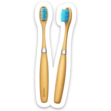 Bamboo toothbrush sticker