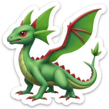 Larvitar-Flygon-Grovyle-Axew-fusion sticker