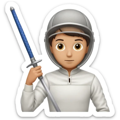 A fencer's entire body sticker