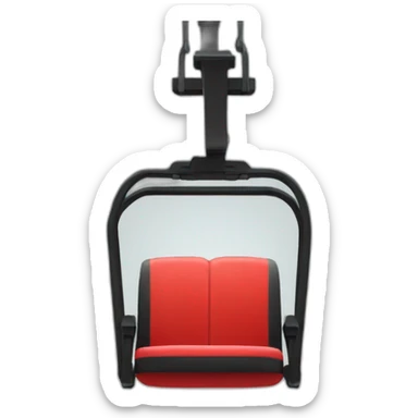 black and red chair lift sticker