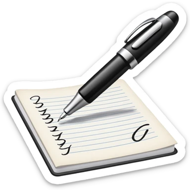 writing on paper sticker