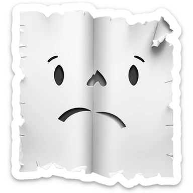 paper ripped in half sticker