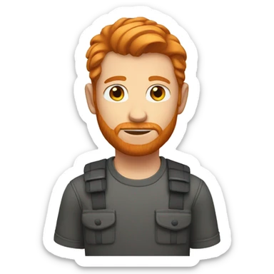 straigh ginger hair sticker