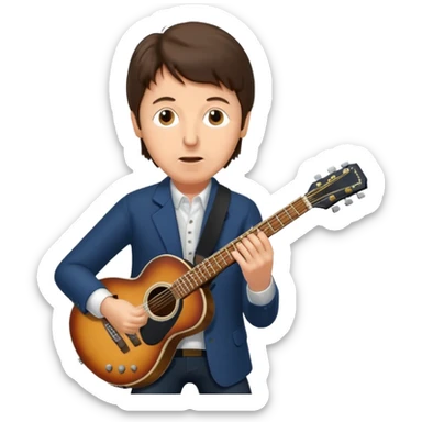 Paul McCartney playing guitar sticker