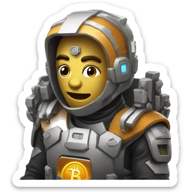 Bitcoin in a futuristic way  sticker