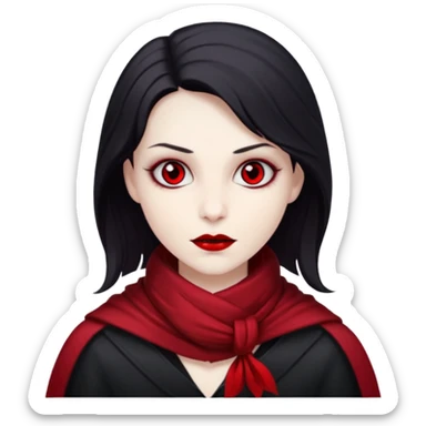 Vampire with red scarf  sticker