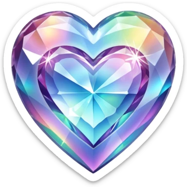 
Crystal heart, remove background sticker