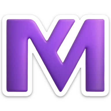 Make the letters 'TY' appear as 3D lettering with a modern, minimal iOS icon look. The letters should have rounded corners and a flat color background. Add subtle depth and shadow to the letters for a refined 3D effect, keeping the style clean and minimalistic. sticker