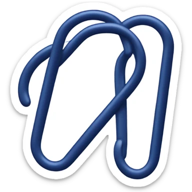 Navy blue paper clip sticker
