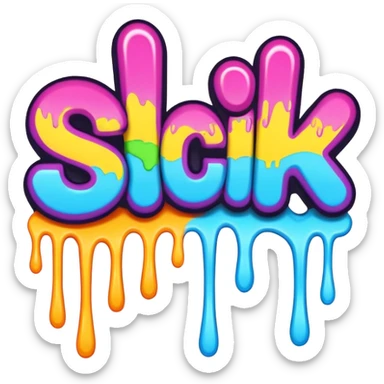 the word SICK in graffiti font sticker