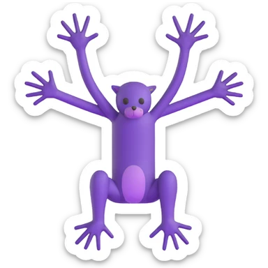 purple upper and under limbs sticker