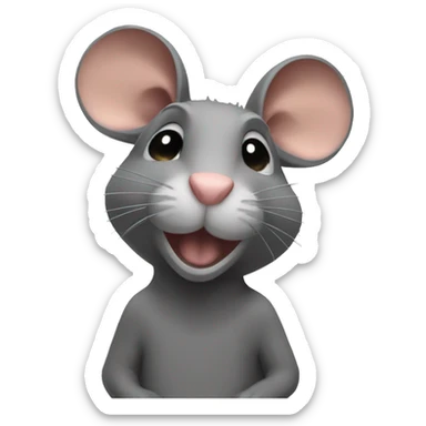 Rat saying can we make peace sticker