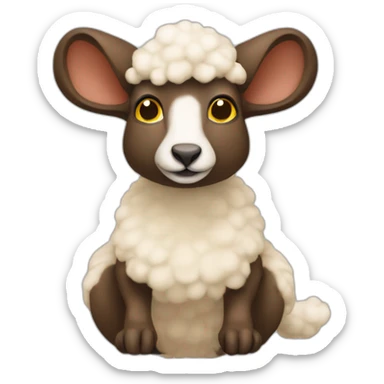Mouton sur un kangourou sticker