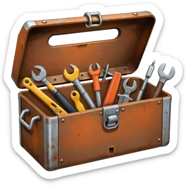 Toolbox with multiple tools sticker