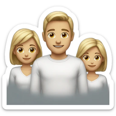 two brothers and a sister white sticker