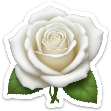 white rose sticker