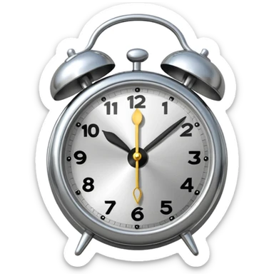 classic alarm clock with bells sticker