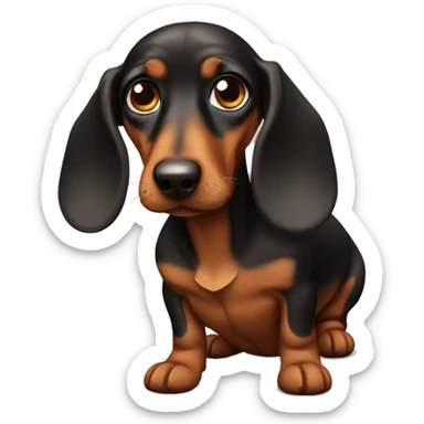 Sad daschund sticker