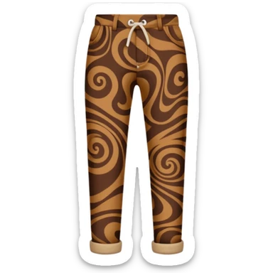 Brown swirled pants sticker