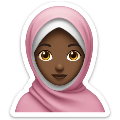 Pretty Muslim black girl in khimar  sticker