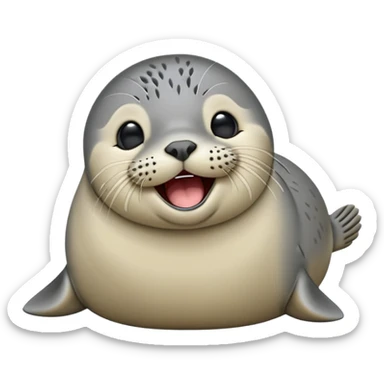 cinematic-cute-yawning-harbour-seal-portrait-emoji,-head-tilted-slightly-with-a-dramatic,-wide-open-yawn,-showcasing-a-smooth,-rounded-body-with-gently-drooping-features-and-sleepy,-half-closed-eyes,-simplified-yet-irresistibly-adorable sticker