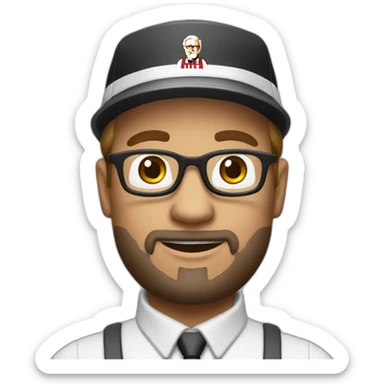 the KFC manager in the black cap is European sticker