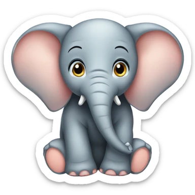 Baby elephant sticker