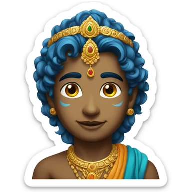 Young Krishna god sticker