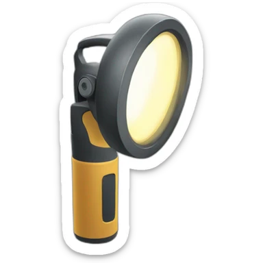 a flashlight shining light sticker