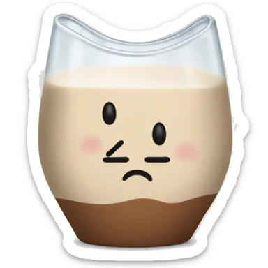 Create an emoji that represents the Oatlys milk cartoon that is brown. The company name is Oatly. The whole carton sould be bown with rectangular form. There should be no faces nd no text. And the milk should be brown  sticker