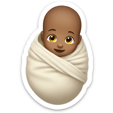 Baby boy in a swaddle emoji sticker