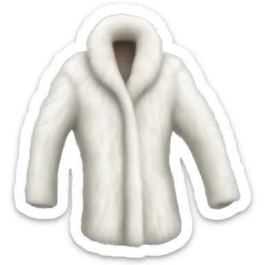 white fur coat  sticker