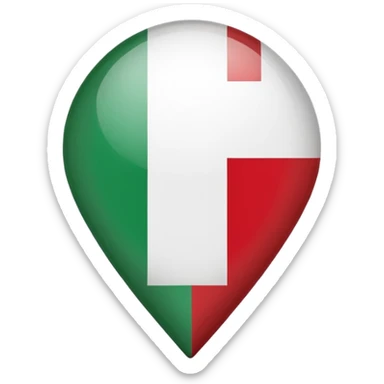 location pin Italy flag sticker
