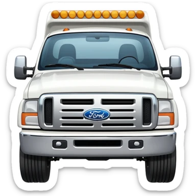 White Ford Truck sticker