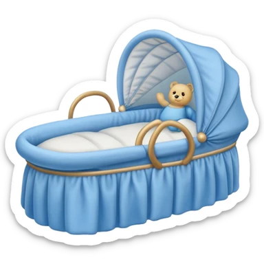 blue baby bassinet sticker